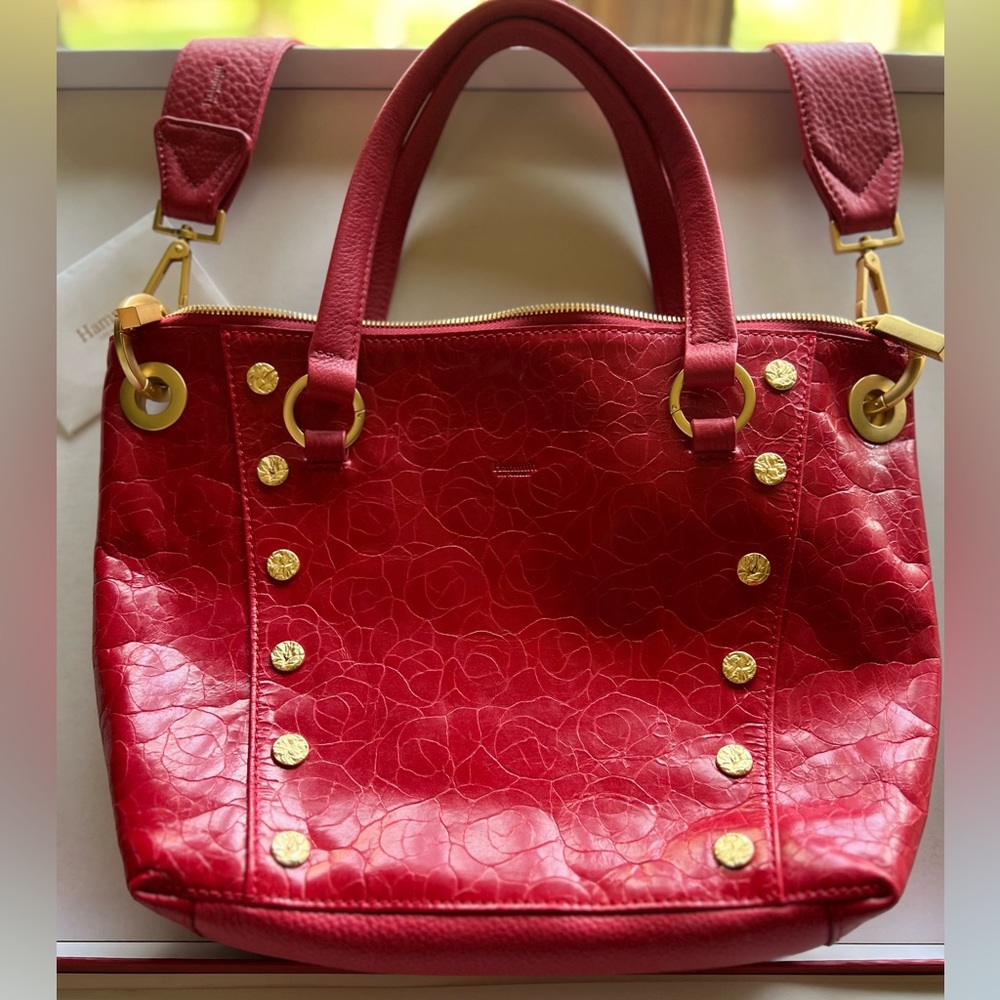 Hammitt Medium Daniel in Rose Rosè (Red Rose embossed leather)  NWOT - Picture 3 of 10